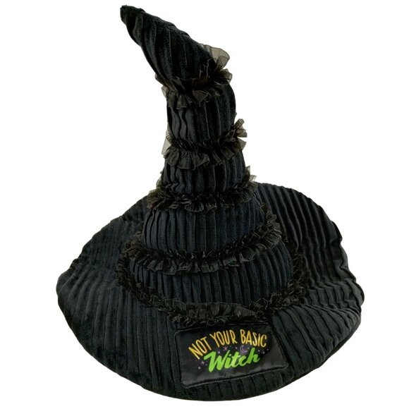 Wicked "Not Your Basic Witch" Black Witches Hat Plush Pillow For Children - Picture 1 of 9